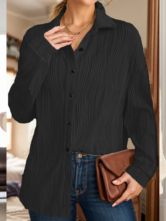 Wavy Texture Loose Fashion Shirt