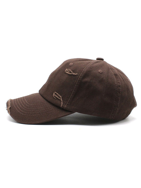 Retro All-match Distressed Hole Baseball Cap