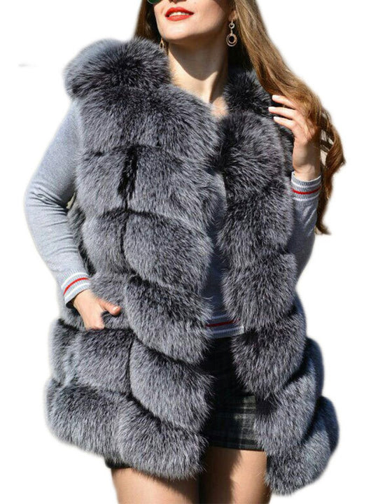 Slim Fit Fox Fur Vest