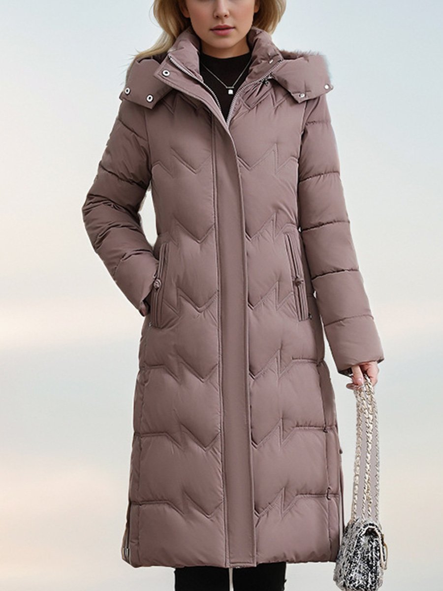 Women's Long Over-the-knee Thickened Cotton Coat