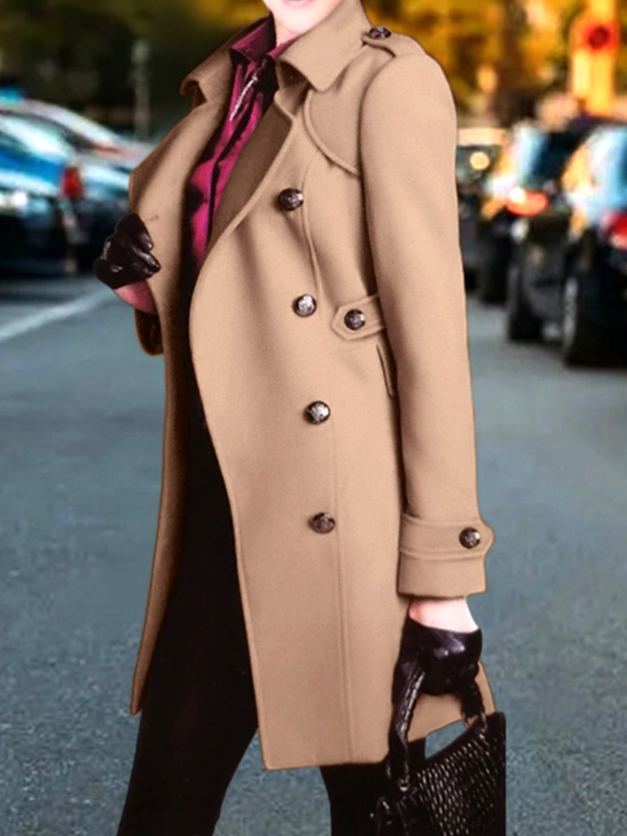 Fashionable and Versatile Thick Woolen Coat