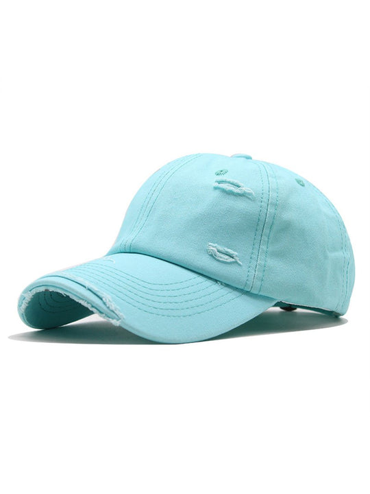 Retro All-match Distressed Hole Baseball Cap