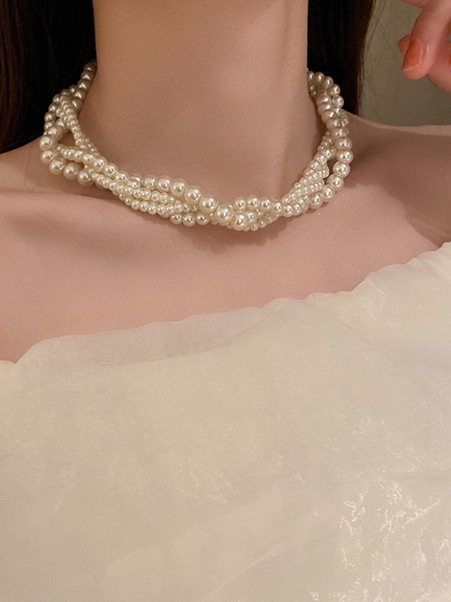 Multi-layered Baroque Pearl Vintage Necklace