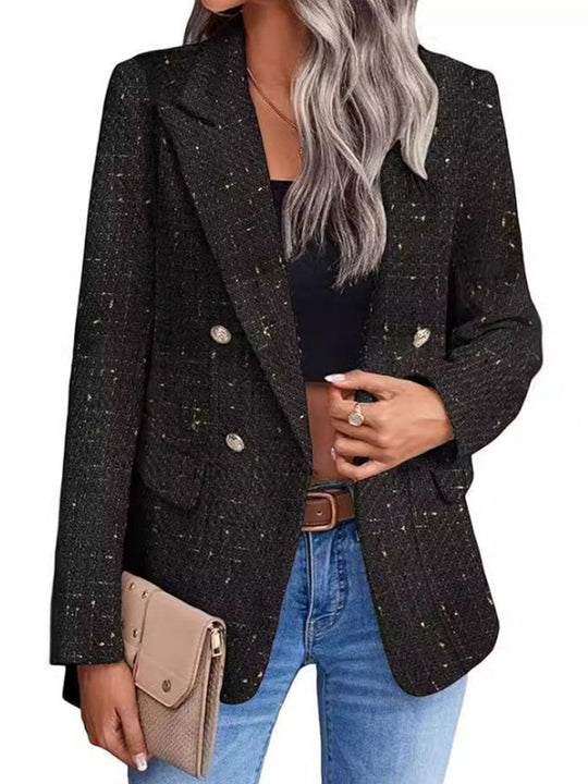 Fashionable Casual Tweed Blazer