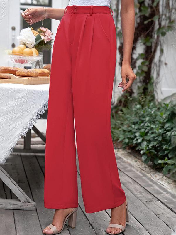 High Waist Casual Everyday Suit Pants