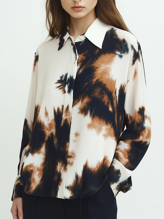 Abstract Tie-Dye Shirt with Oversized Silhouette