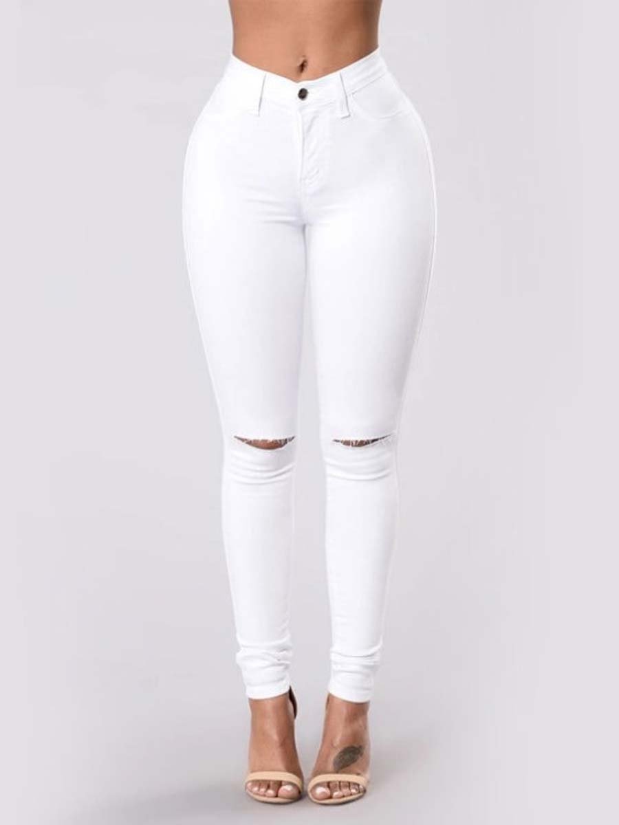 Women's Vintage Ripped Pencil Jeans