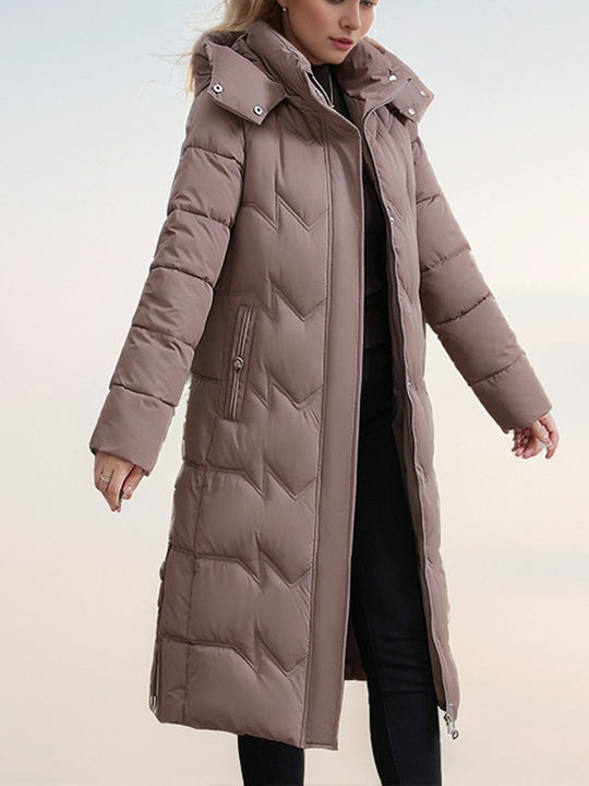 Women's Long Over-the-knee Thickened Cotton Coat