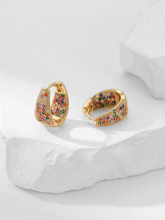 Zircon Ear Buckle Earrings