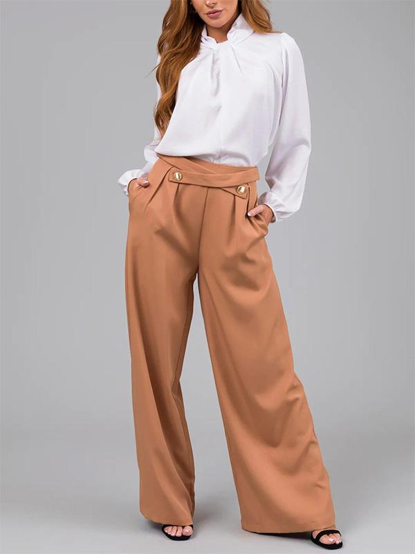 Casual Fashionable Loose Straight Pants 71139444