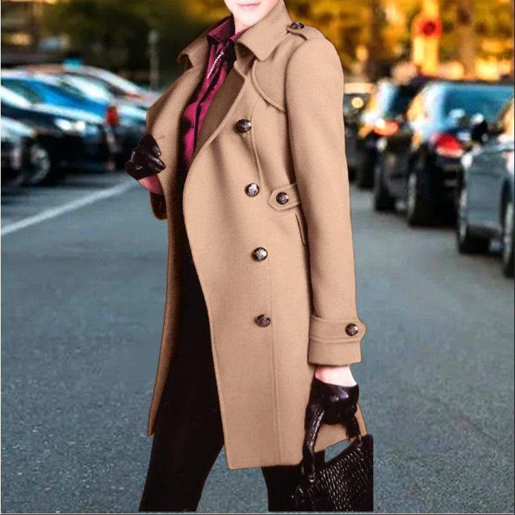 Fashionable and Versatile Thick Woolen Coat