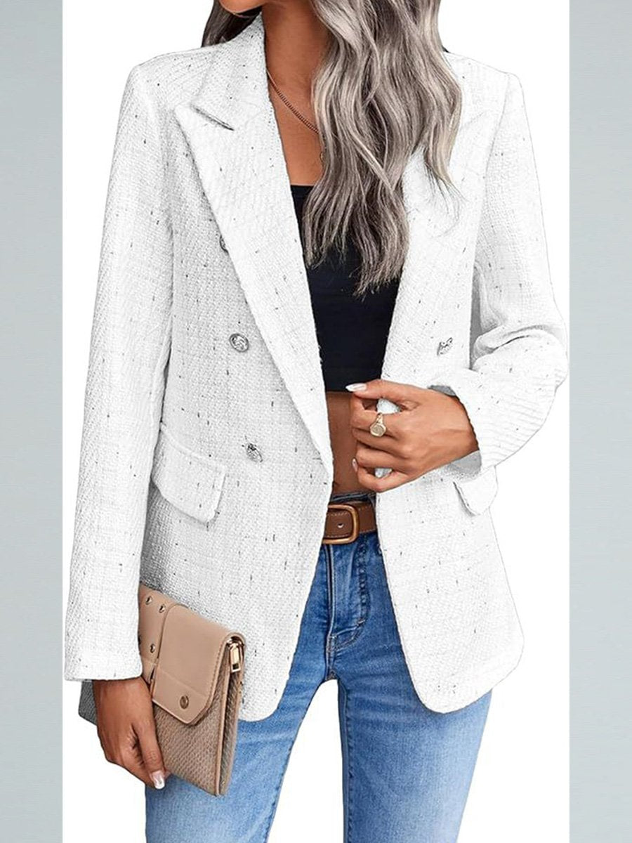 Fashionable Casual Tweed Blazer