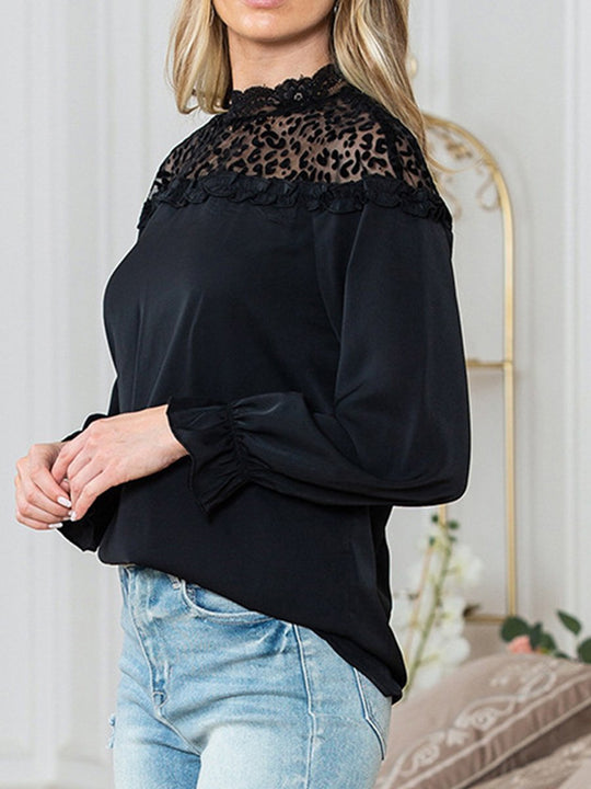 Fashionable Ruffle Design Versatile Pullover