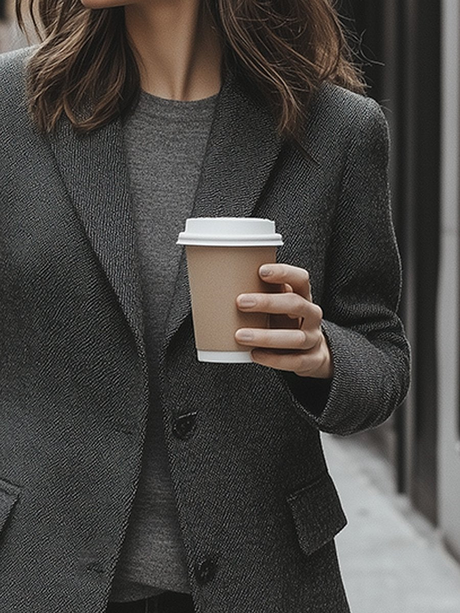 Timeless Grey Wool Blazer