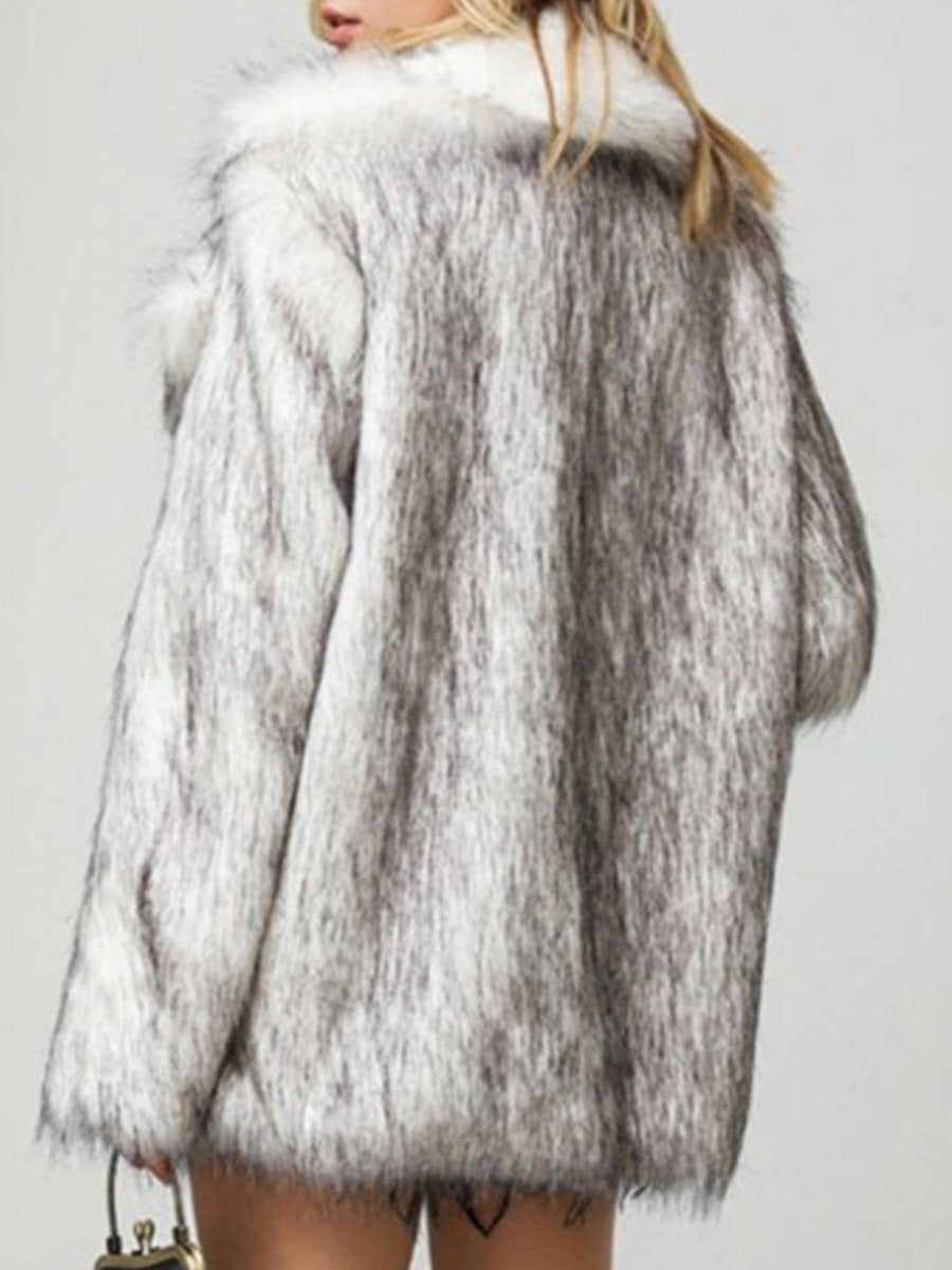 Faux Fox Fur Casual Warm Fur Jacket