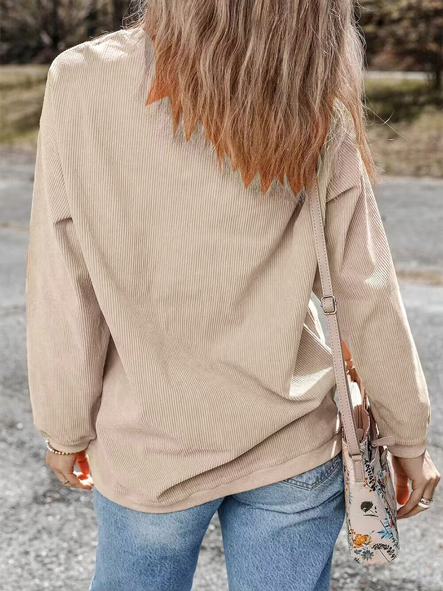 Casual and Comfortable Loose Round Neck Long Sleeve Sweatshirt