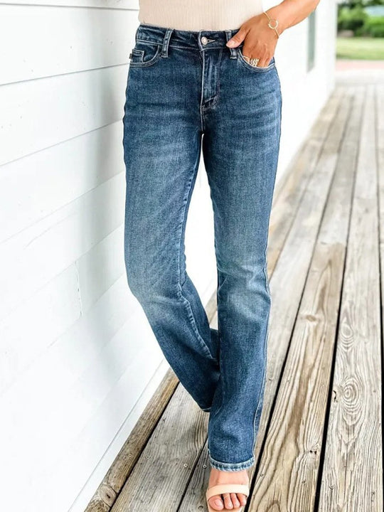 Fashionable High Elastic Slim Jeans