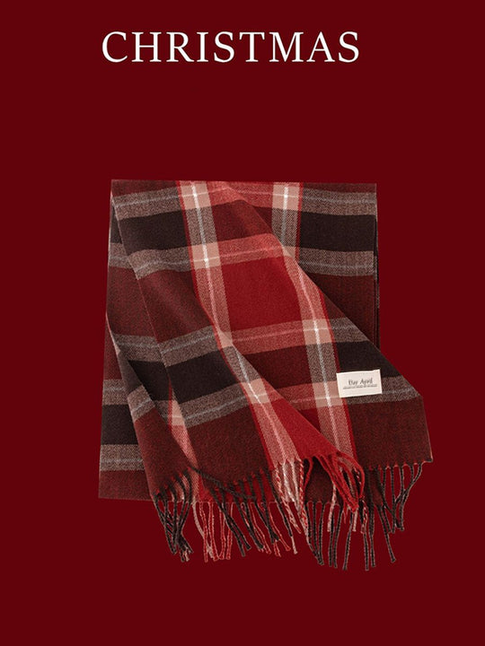 Christmas Red Plaid Scarf