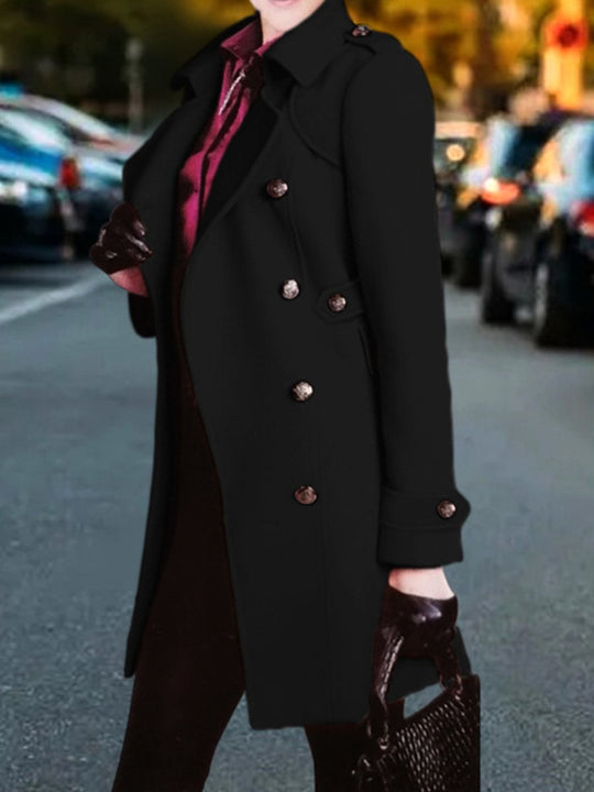 Fashionable and Versatile Thick Woolen Coat