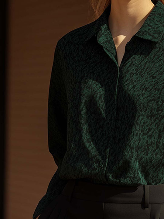 Forest Green Luxe Textured Shirt