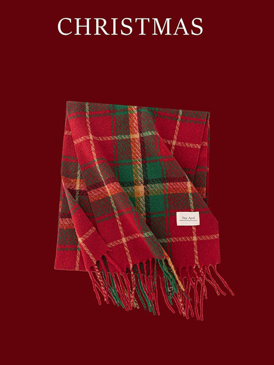 Christmas Red Plaid Scarf