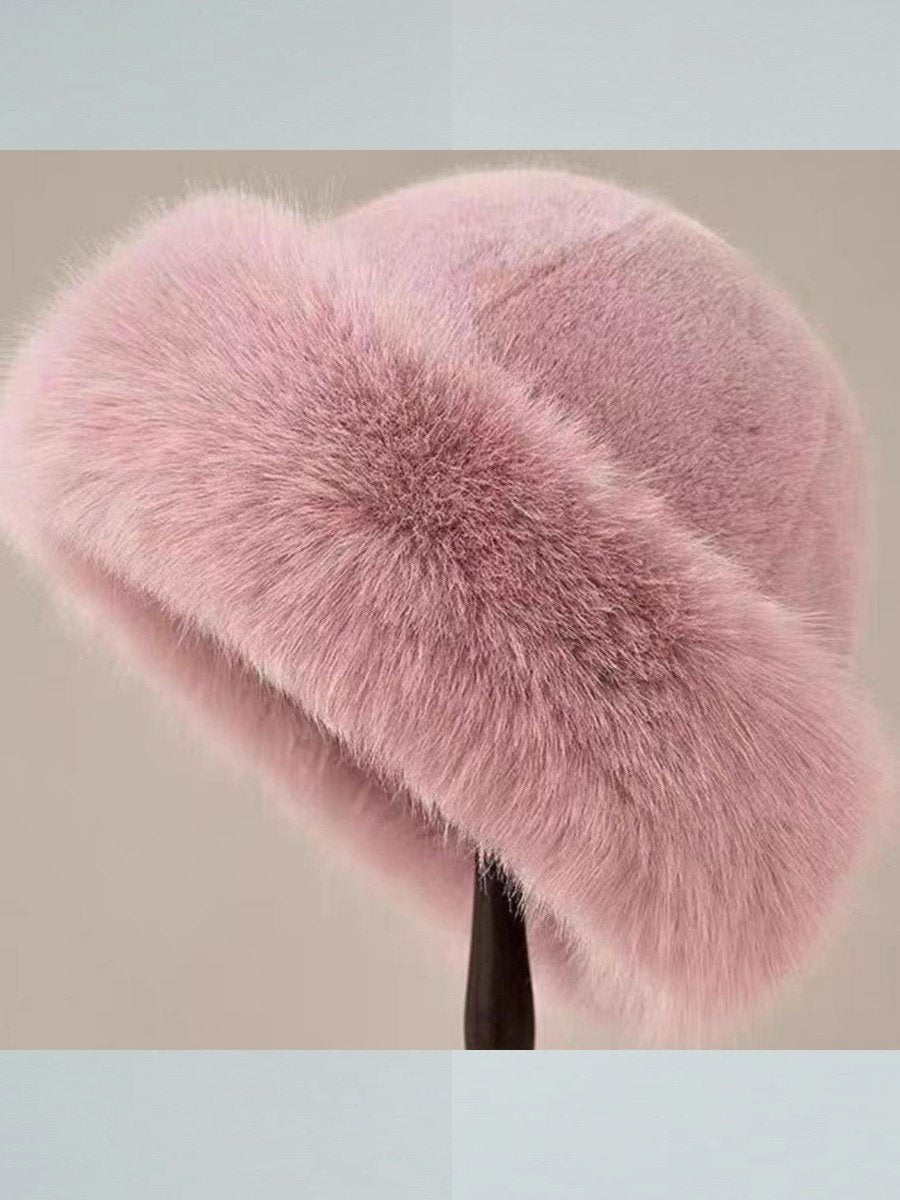 Thickened Warm Earmuffs Imitation Mink Fur Plush Hat