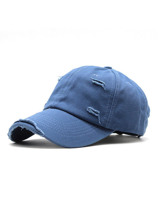 Retro All-match Distressed Hole Baseball Cap