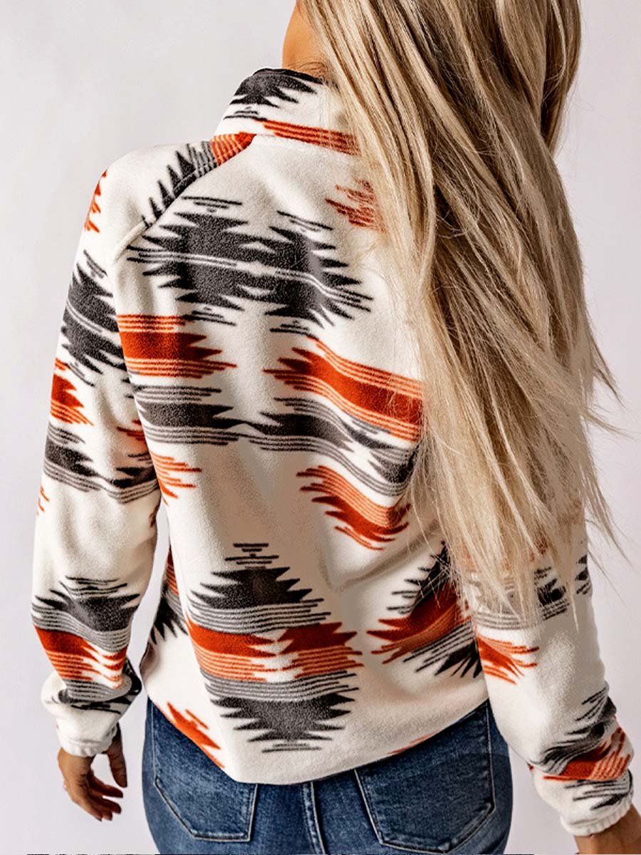 Women's Western Print Long Sleeve Jacket