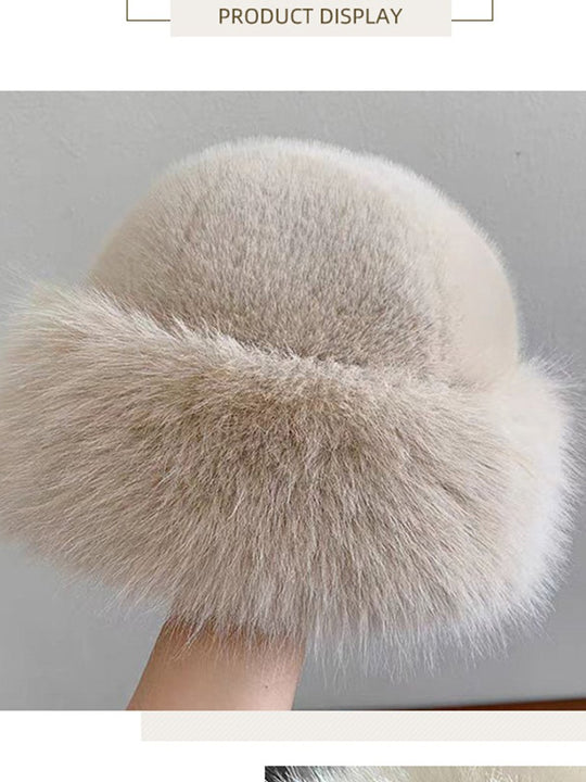 Thickened Warm Earmuffs Imitation Mink Fur Plush Hat