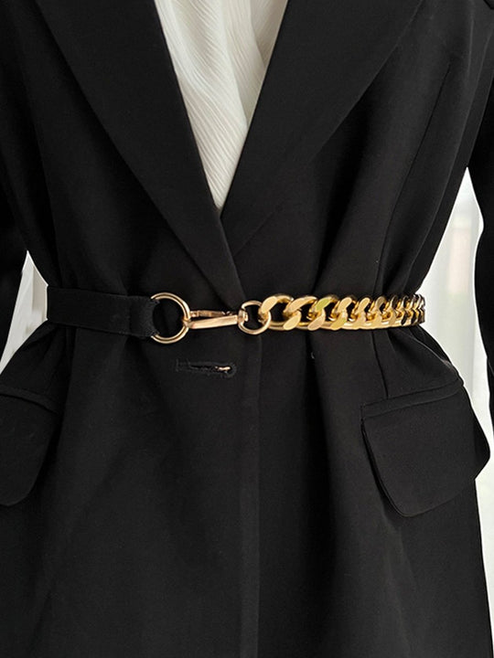 Women's Fashionable All-match Metal Chain Belt Waist Decorative Belt