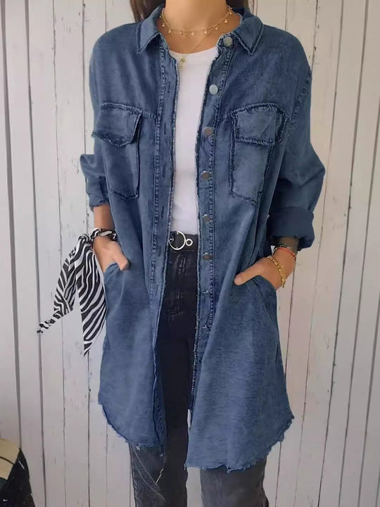 Fashion Loose Lapel Denim Jacket