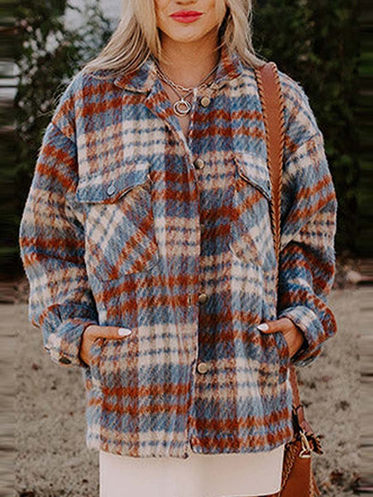 Women's Vintage Plaid Jacket