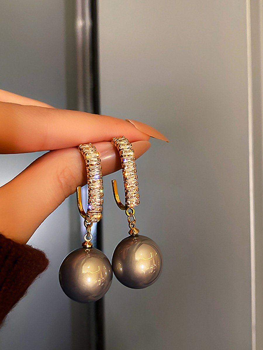 925 Silver Needle Simple Fashion Pearl Earrings