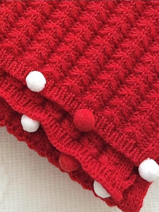 Christmas Ball Knitted Thick Warm Scarf