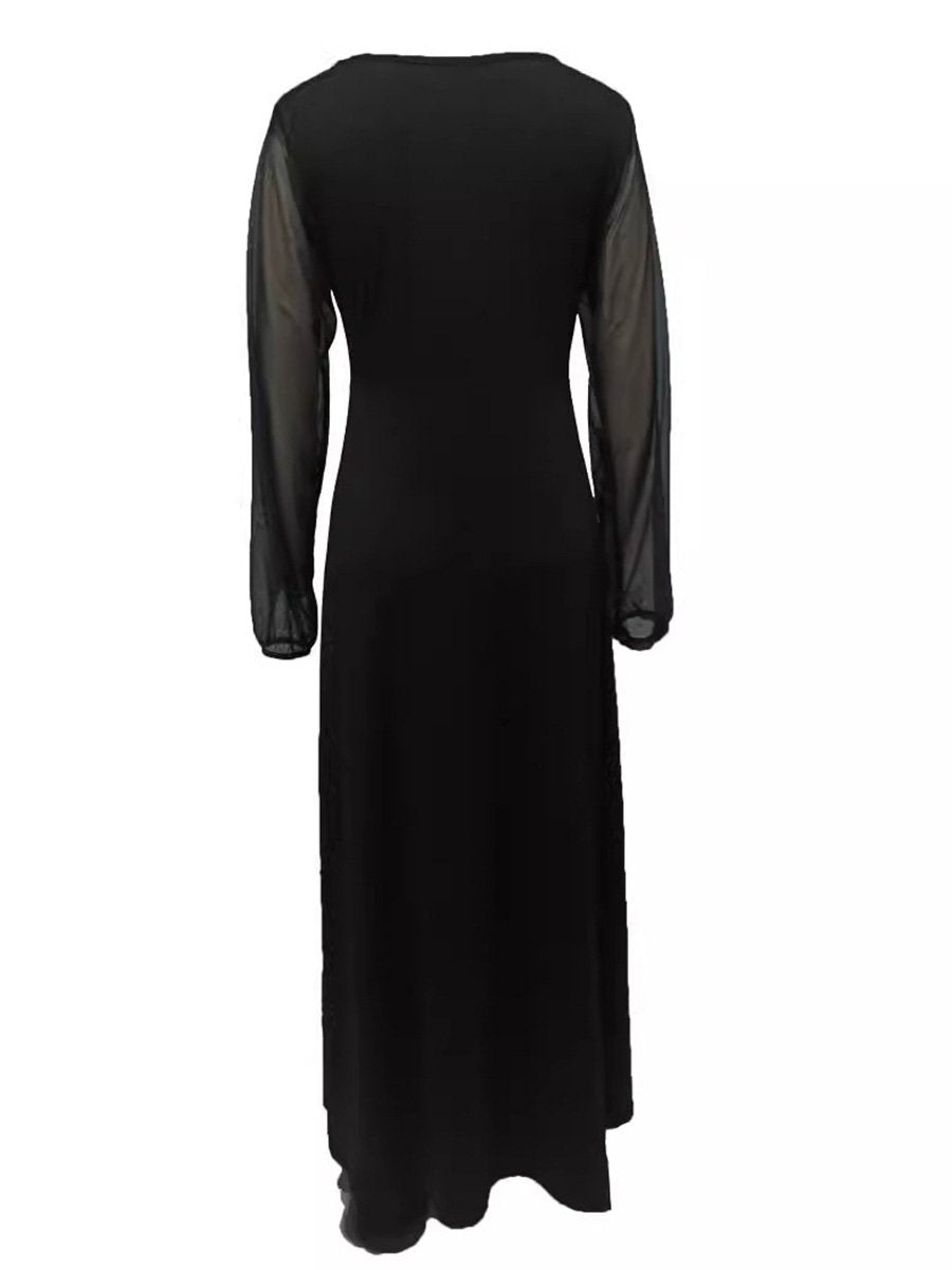 Elegant Black Mid-length Dress