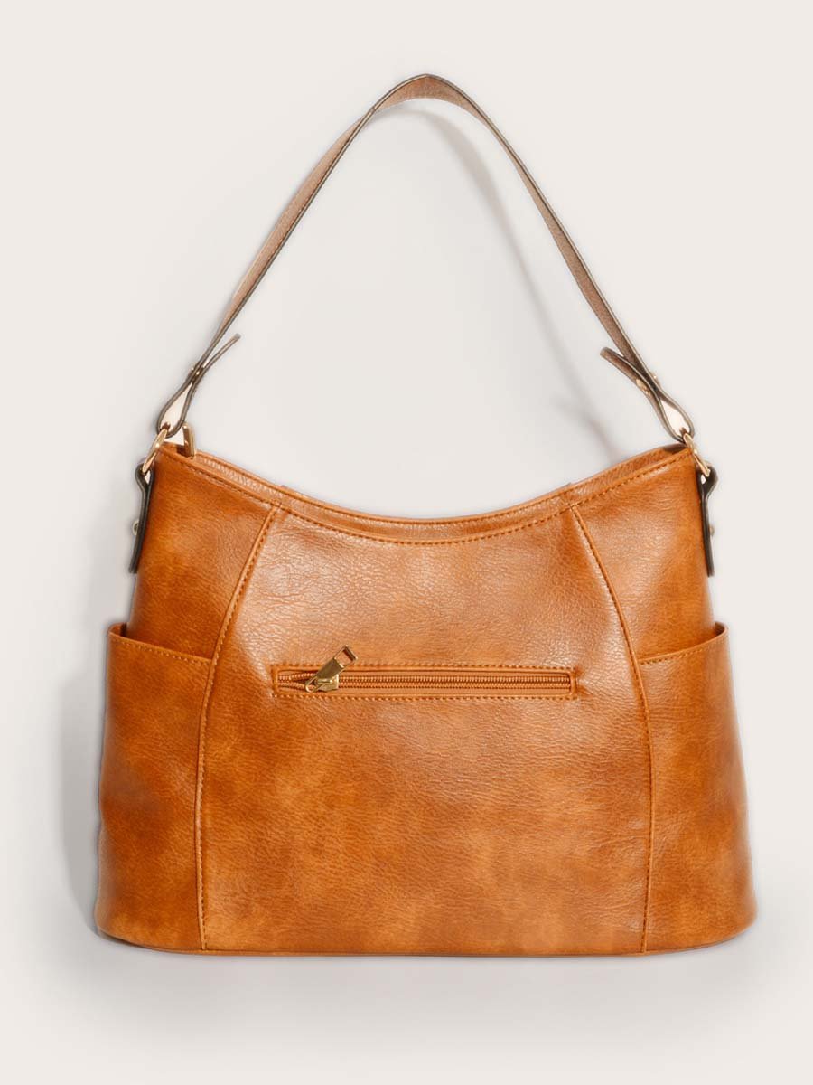 Vintage Double Zip Tassel Tote Bag