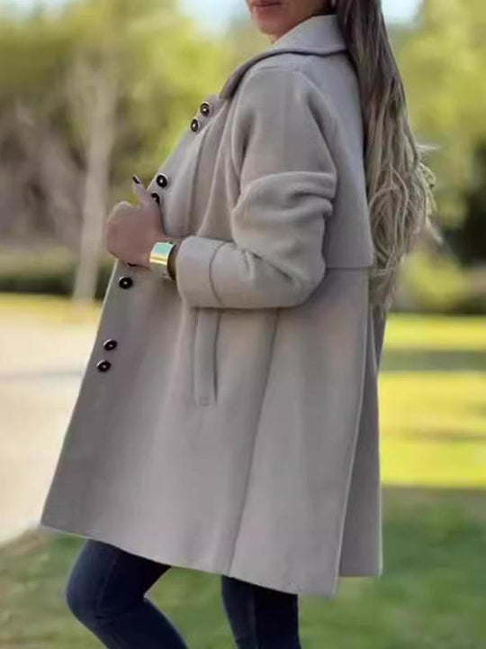 Elegant Single-breasted Wool Coat