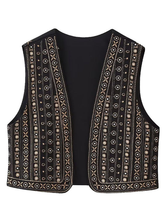 Beaded Embroidered Vest