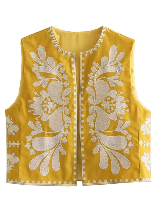 Women's Ethnic Style Embroidered Waistcoat Vest