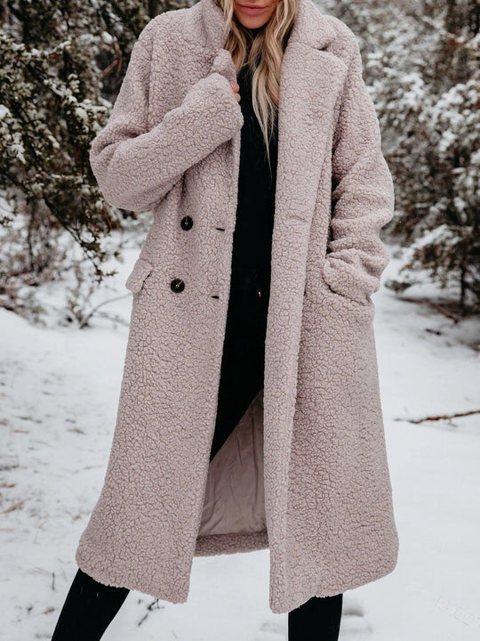 Women Thickened Warm Teddy Girl Long Coat