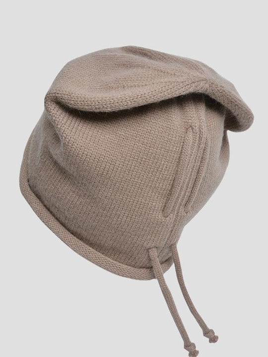 Stylish Lightweight Drawstring Knitted Slouchy Hat