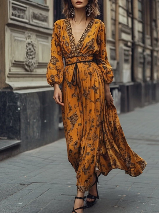 Golden Hour Bohemian Maxi Dress