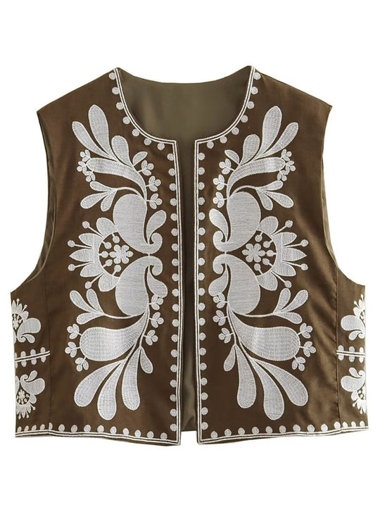 Women's Ethnic Style Embroidered Waistcoat Vest