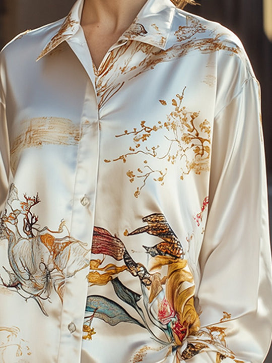 Golden Horizon Silk Blouse