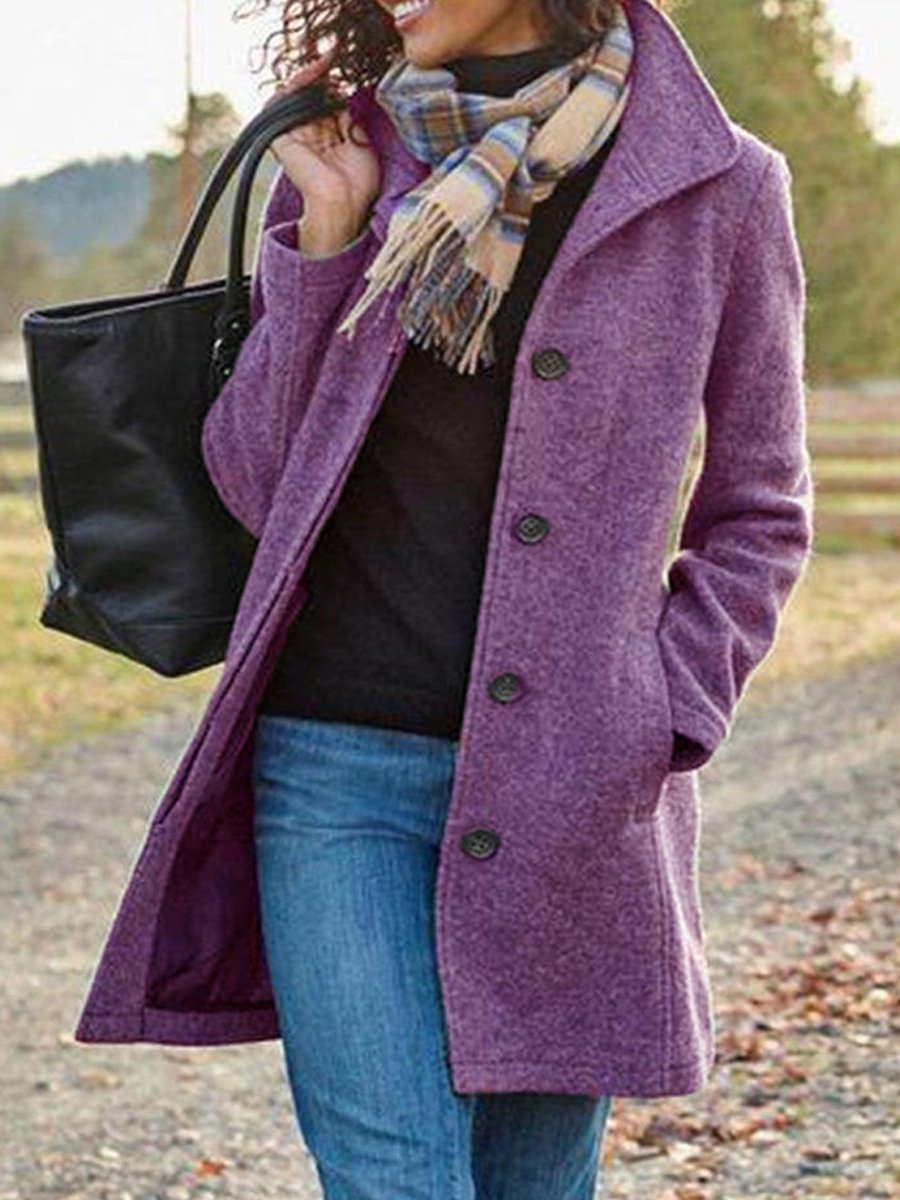 Thickened Mid-Length Woolen Coat