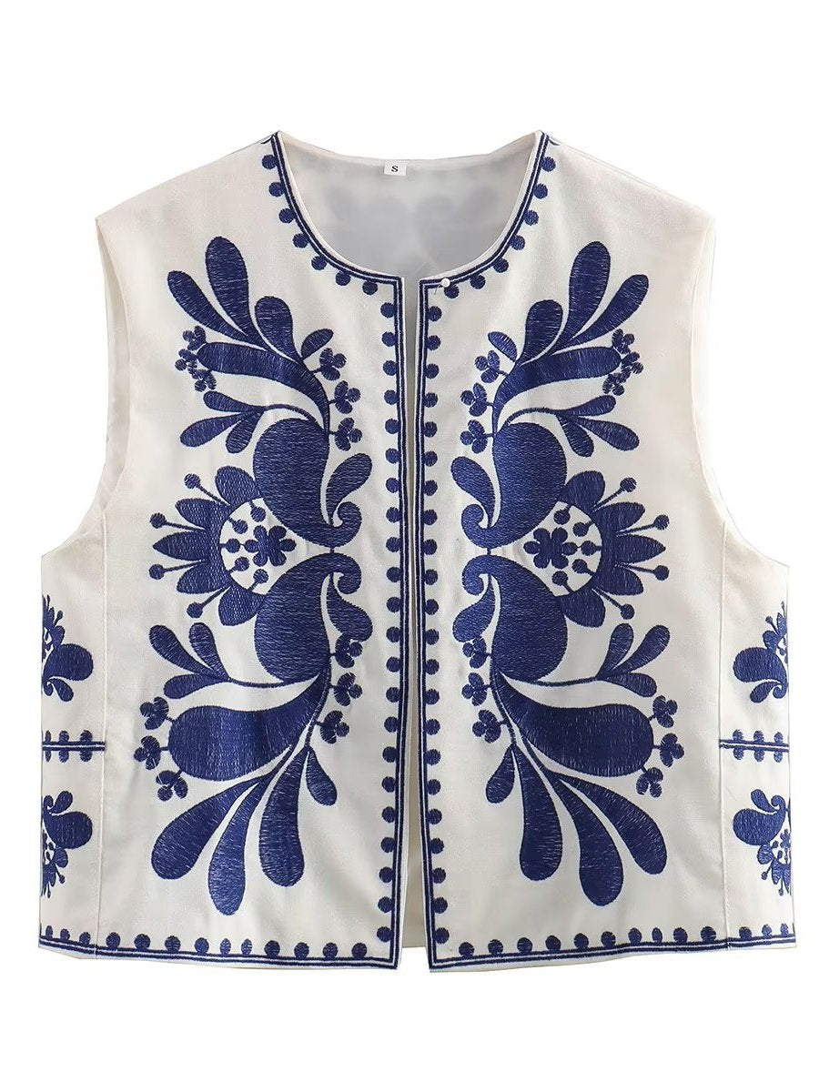 Women's Ethnic Style Embroidered Waistcoat Vest