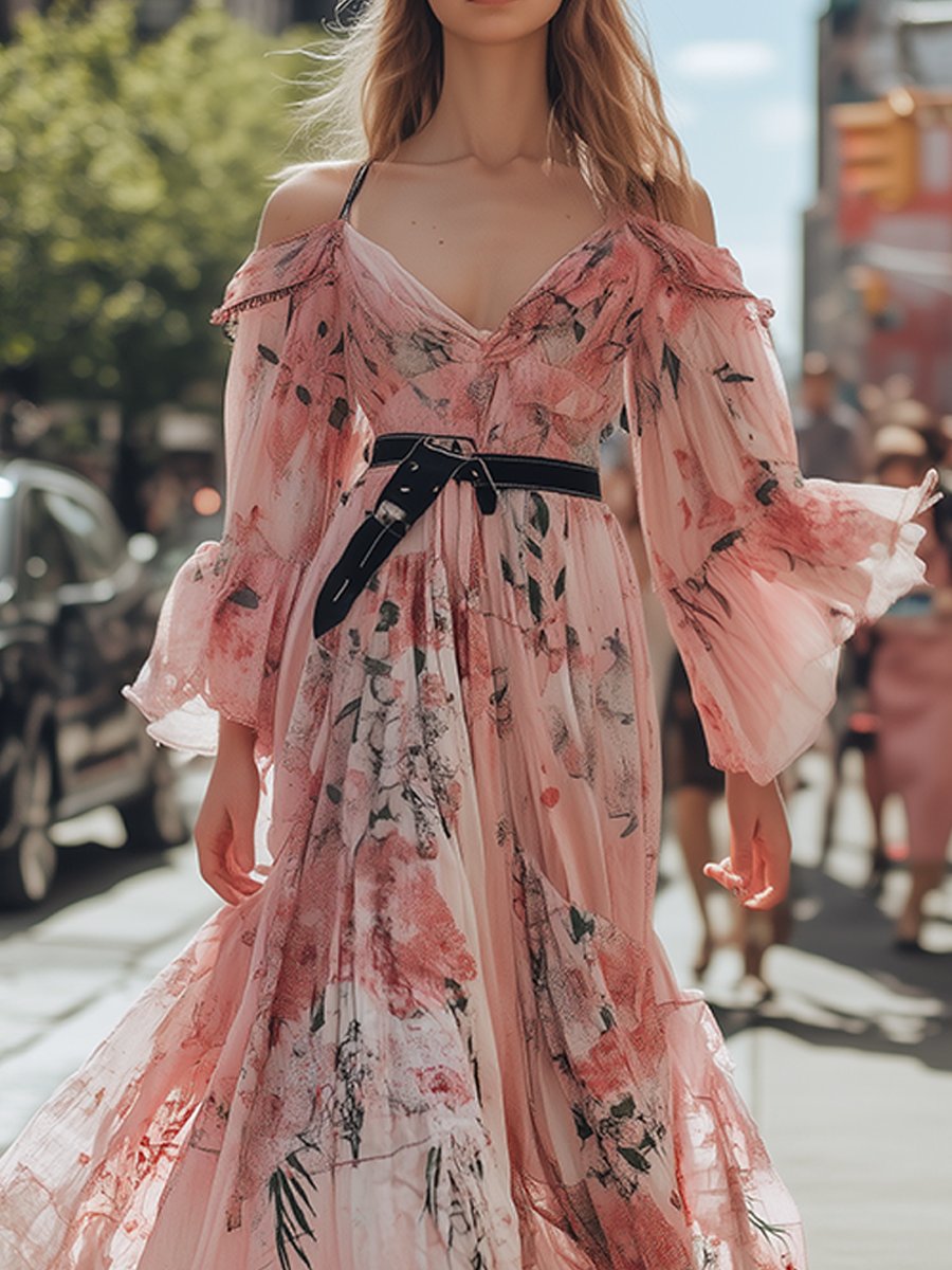 Blush Bloom Romantic Maxi Dress