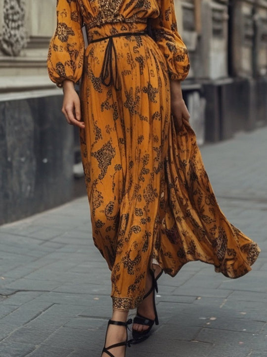 Golden Hour Bohemian Maxi Dress