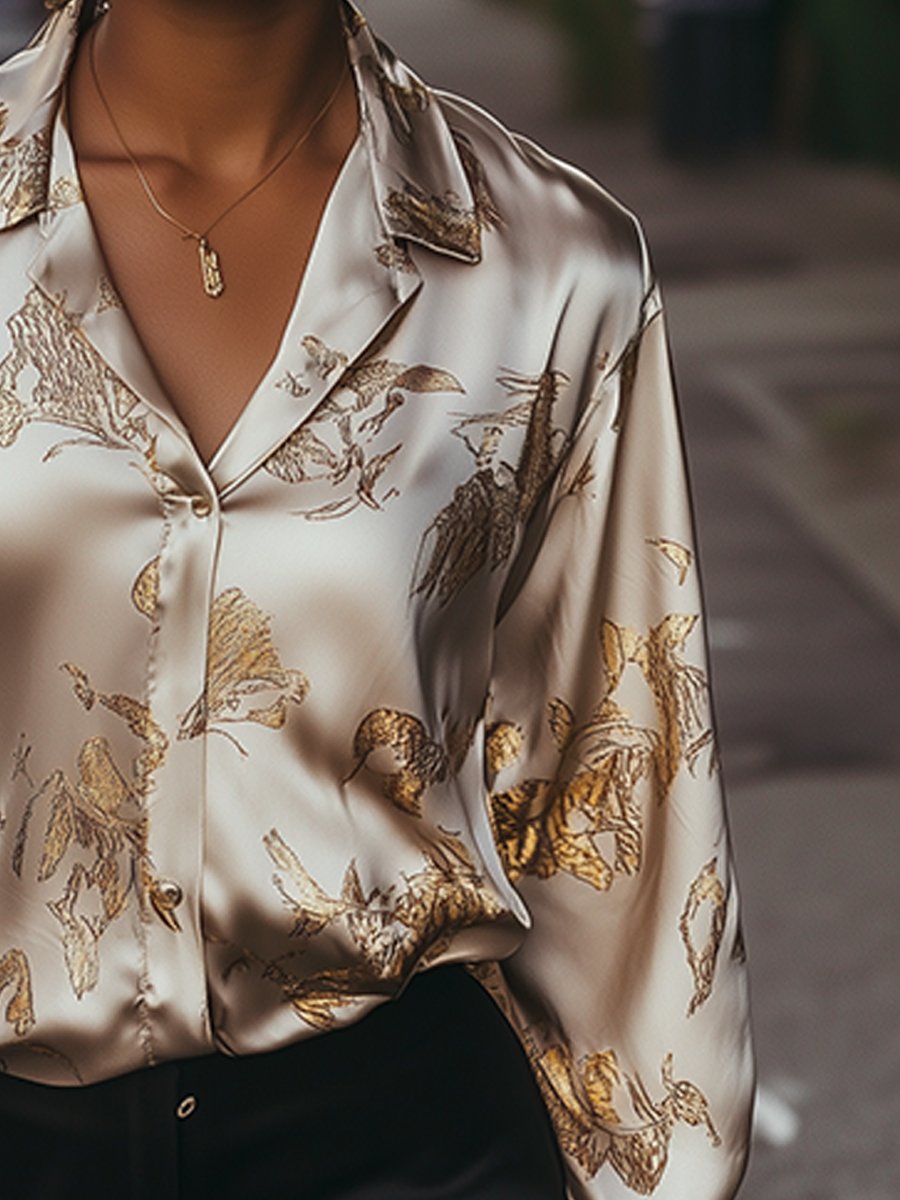 Golden Glow Satin Blouse