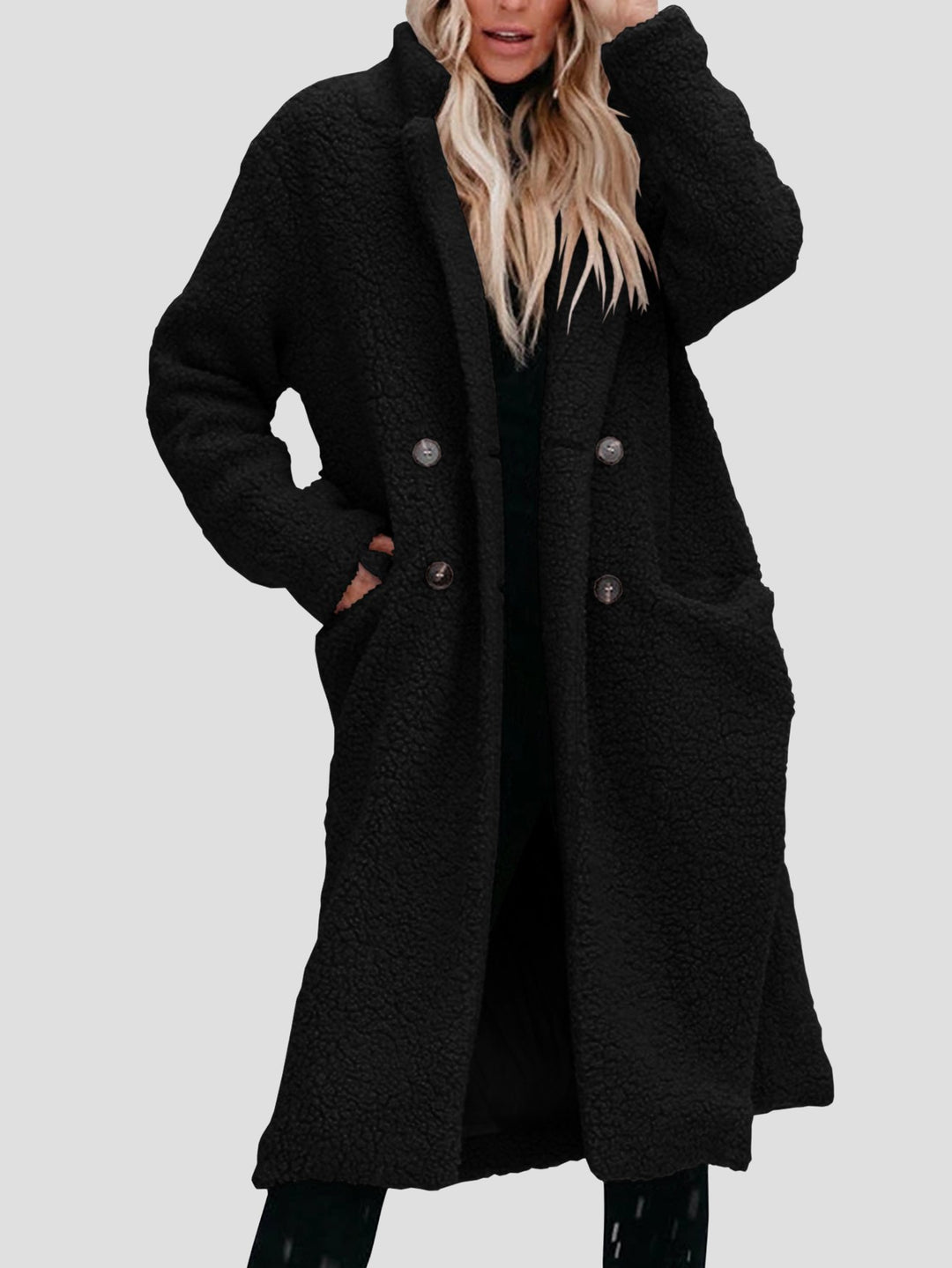 Women Thickened Warm Teddy Girl Long Coat